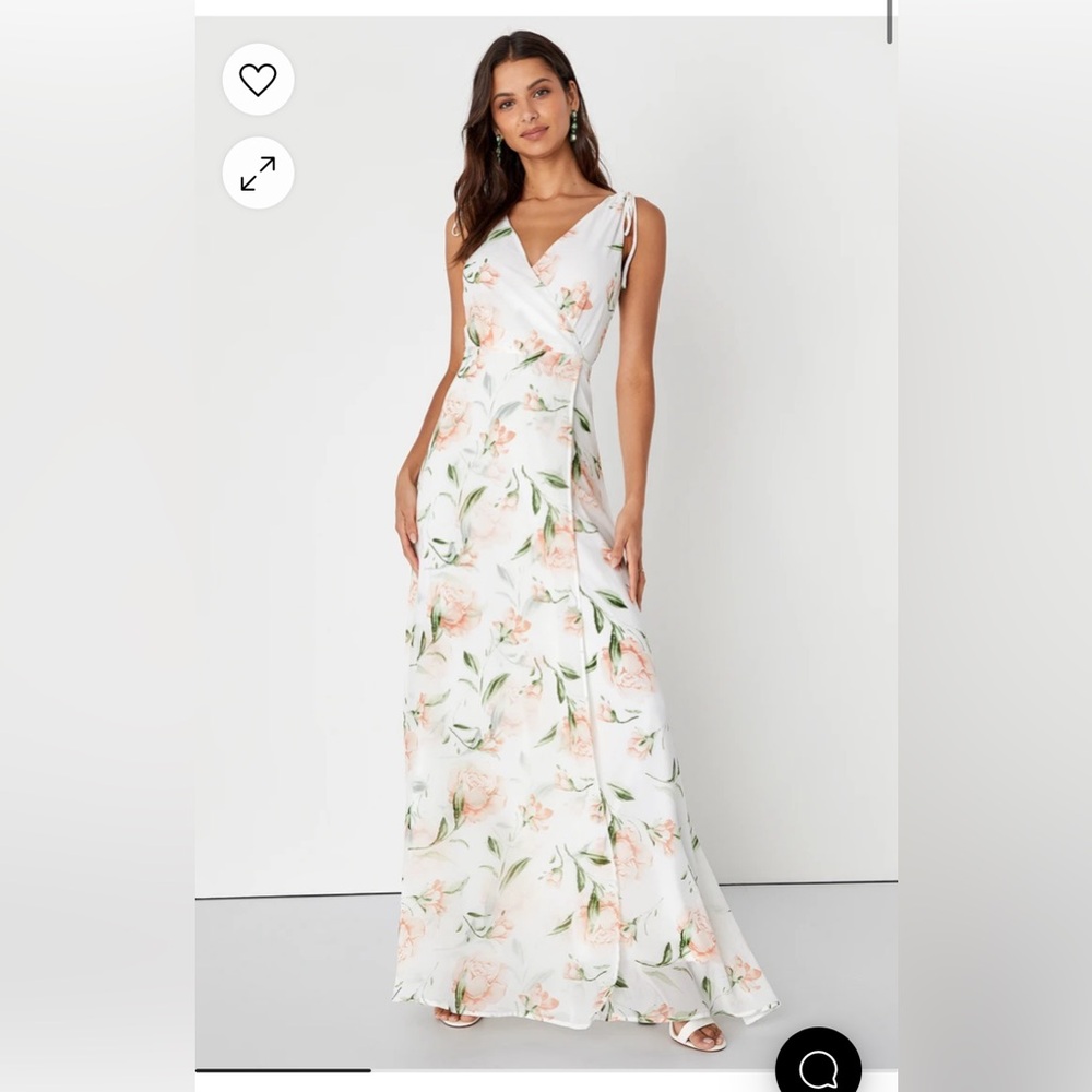 Romantic Possibilities White Floral Print Maxi Dress
